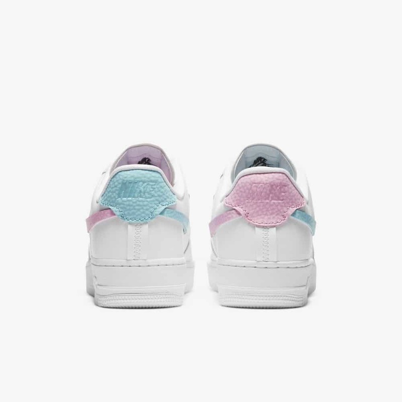 Air force 1 07 trainers white bleached aqua pink rise sale